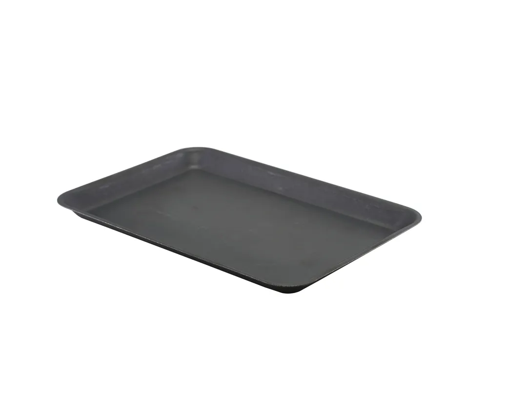 Steelite GWSST3121BKV - Rectangular Tray, 12.5" x 8.625" x 0.75", Black 18/0 Stainless Steel, 1 Dozen