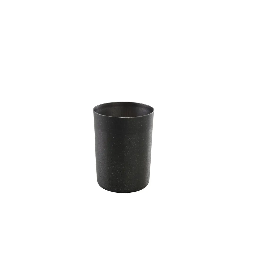 Steelite GWSVC8BKV - 12.75 oz Serving Cup, 3.375" x 3.375" Black Stainless Steel - 1 Dozen