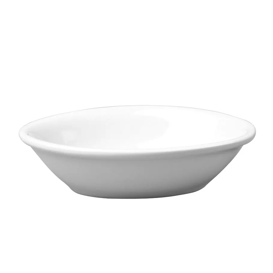 Steelite HL00210000 Baking Dish, 6 Oz Oval Homer, Arctic White China, 5-1/4" x 4" - 1 Dozen