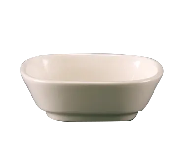 Steelite HL01100 - 4" Square China Bowl, 7.5 oz Capacity, Rolled Edge, Homer, Undecorated - 1 Dozen