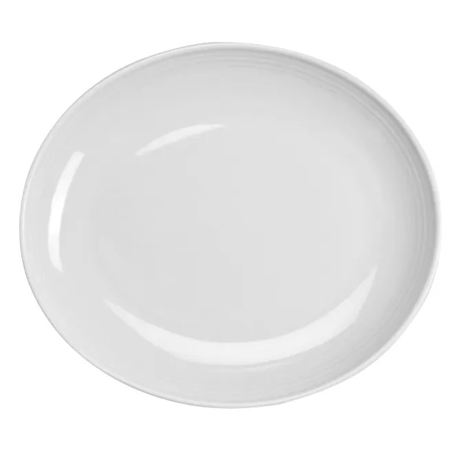 Steelite HL132410000 - Oval China Platter White, 12" x 10.5" x 1.5", Dishwasher/Oven Safe - 1 Dozen