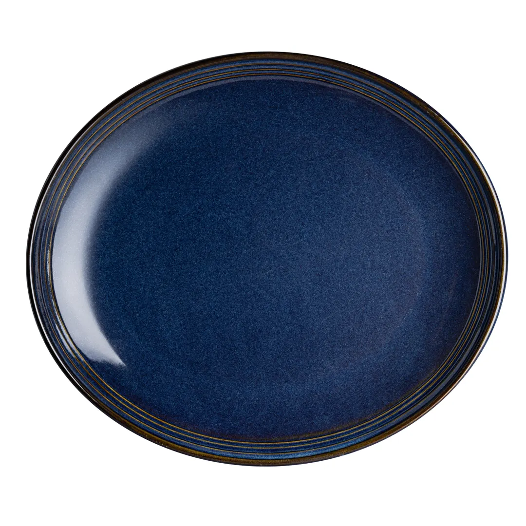 Steelite HL13259026 Flip Indigo China Platter 13"x11.25"x1.75" Dishwasher/Oven Safe 500°F - 1 Dozen