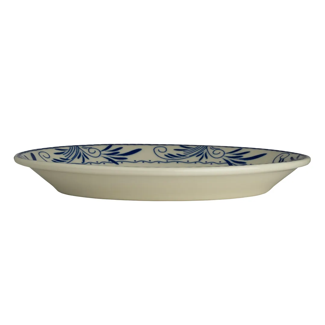 Steelite HL15241008 Oval China Platter, 8.13" x 5.63", White/Homer/Ivory/Blue Mex - 1 Dozen