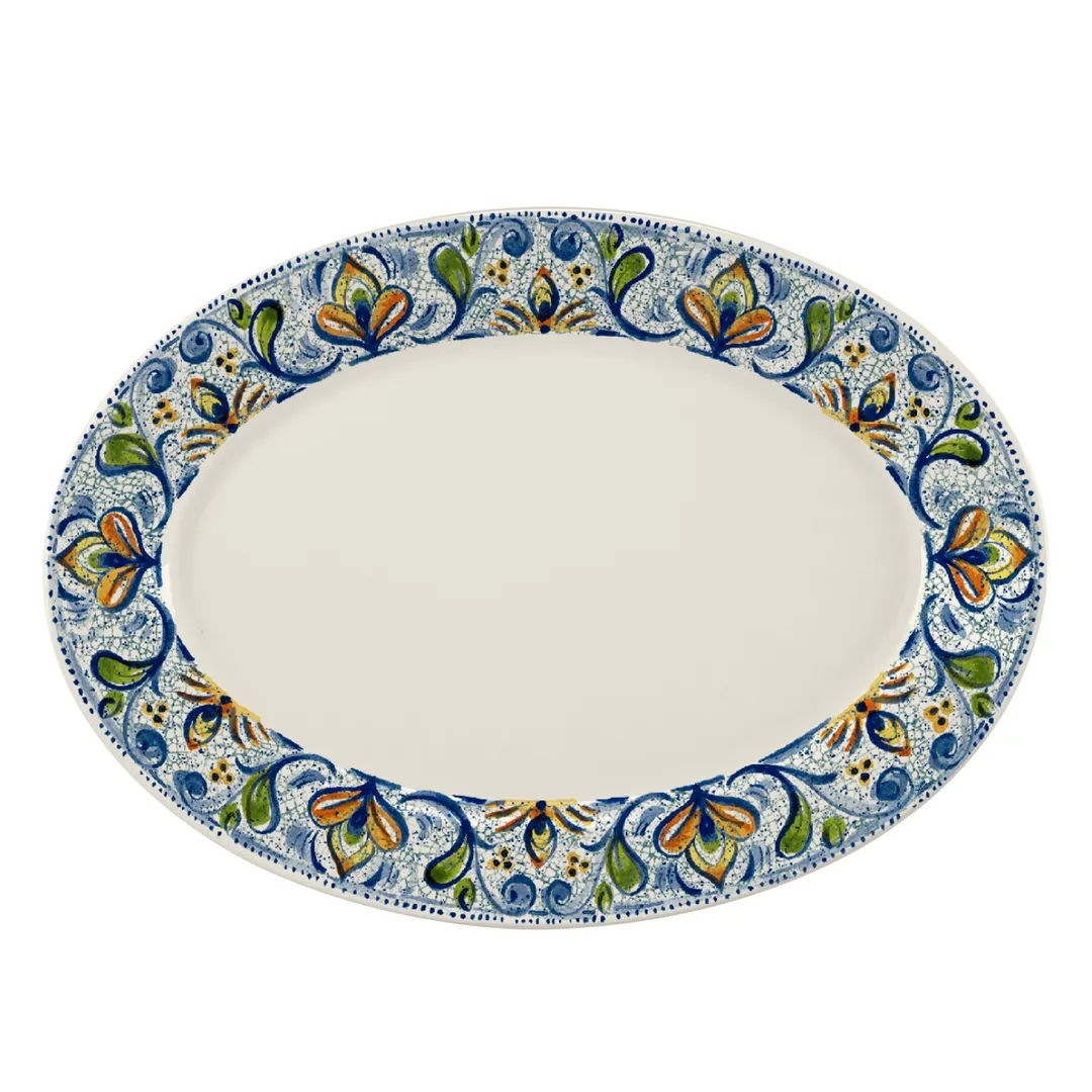 Steelite HL15463906 - Rolled Edge Oval Platter, 10.5" x 7.25", China, Catalina Finish - 1 Dozen