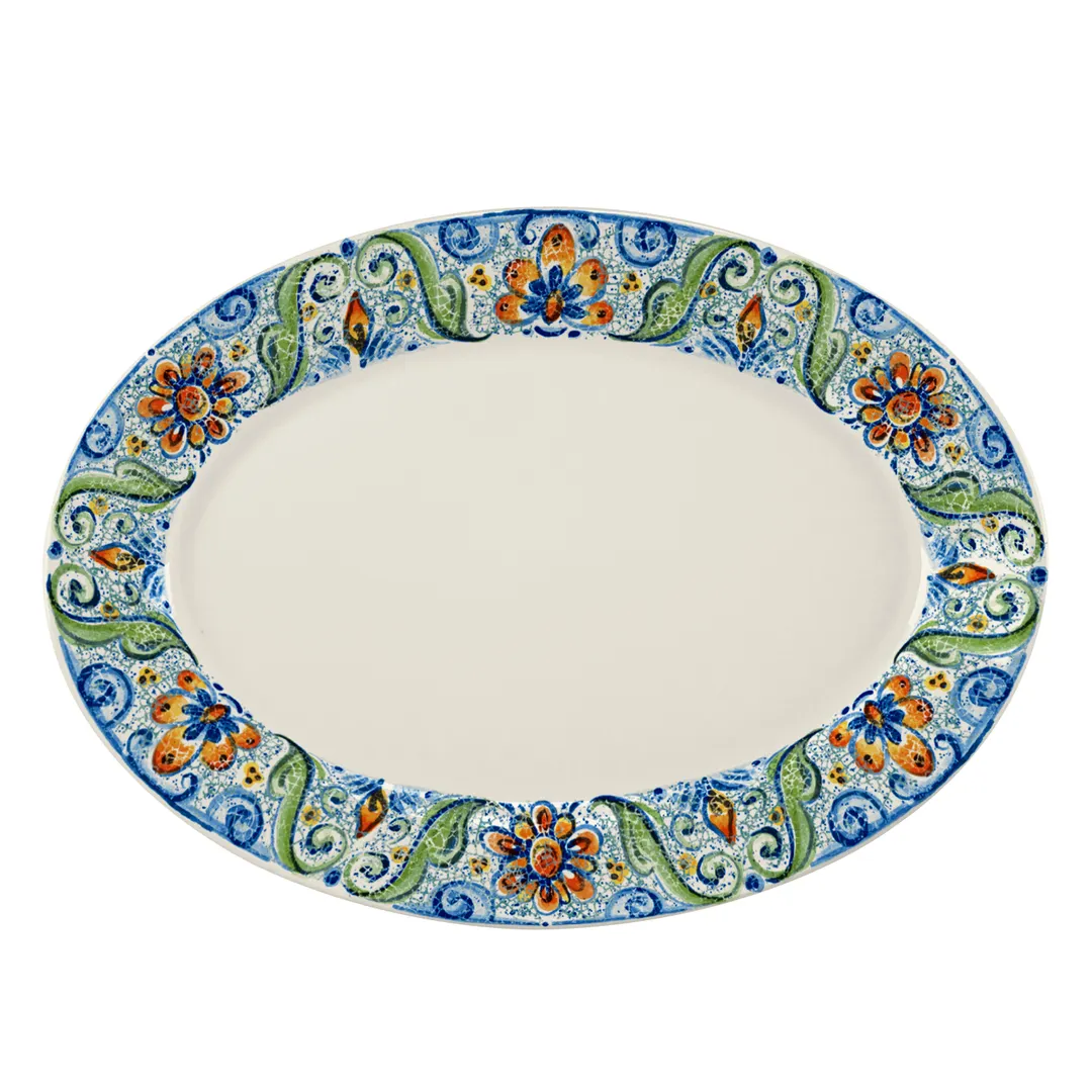 Steelite HL15563909 Rolled Edge Oval Platter, 11.75" x 8" Cyprus China, Oval Design - 1 Dozen