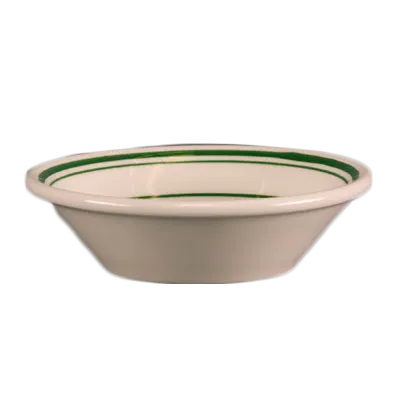 Steelite HL1621 - Rolled Edge Fruit Bowl, 4.25" 4.5 oz, Green Band China, Dishwasher Safe - 36/Case