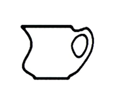 Steelite HL17500 Creamer Pitcher, 5-1/4 oz Capacity, Handled China Homer, Unique - 1 Dozen
