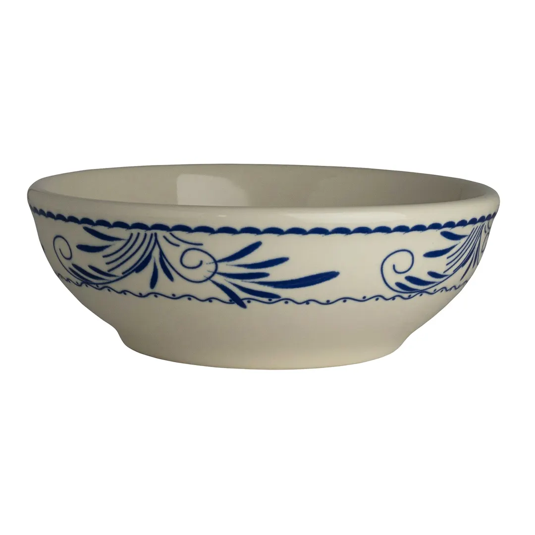 Steelite HL19541008 - 14 oz Nappy Bowl, 5" Diameter, White/Homer/Ivory/BlueMex China, Round, 1 Dozen
