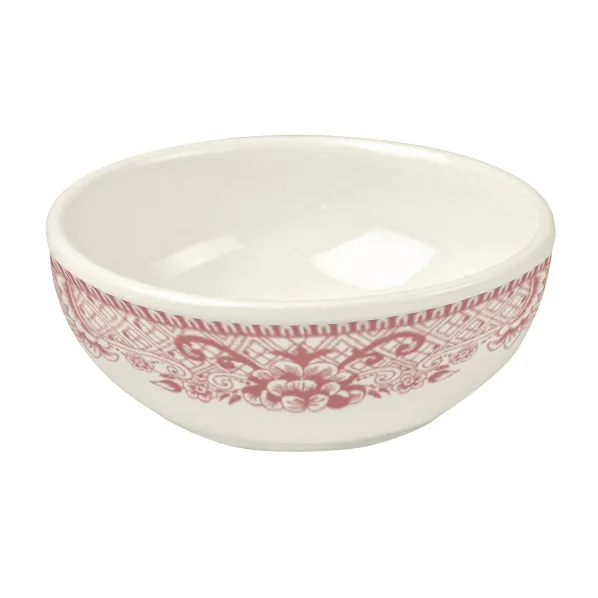Steelite HL19563923 - 14 oz Nappy China Bowl, Willow Rim Rose, 5.6" x 2" , RE & NR - 1 Dozen