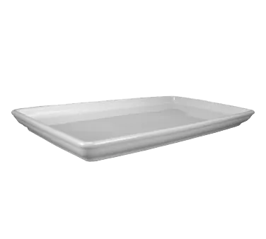 Steelite HL21090AWHA - Rectangular Hall China Platter 13½" x 7½" x 1⅛" White Rolled Edge - 6/Case