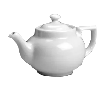 Steelite HL220AWHA - 16 oz White China Teapot, 7-3/8" x 5-1/4" x 4-1/4", Lid Included - 1 Dozen