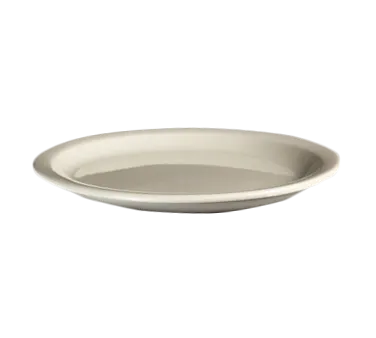 Steelite HL25900 Oval China Platter 9-3/4" x 8" Homer Ivory Undecorated Narrow Rim - 1 Dozen