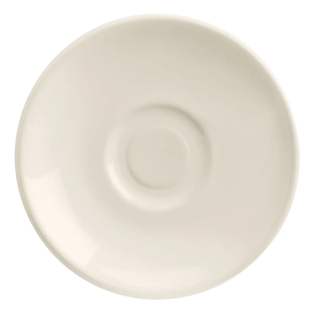 Steelite HL2821 - Boston Saucer, 6" Round Porcelain, Green Band, Dishwasher/Oven Safe - 36/Case