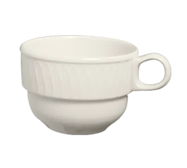 Steelite HL3147000 - 7-1/2 oz China Cup, 3-1/2" x 2-3/8" Stackable, Gothic Blanc, 5-7 oz - 1 Dozen