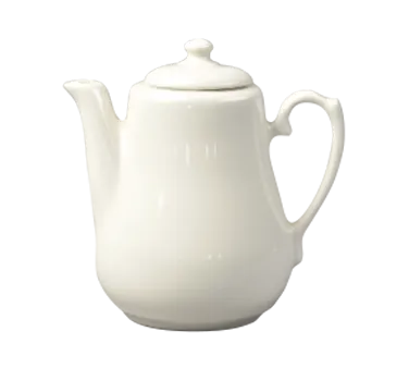 Steelite HL3648000 - 17 oz Homer Seville China Coffee Pot with Lid, 13-17 oz, Body & Cover - 1 Dozen
