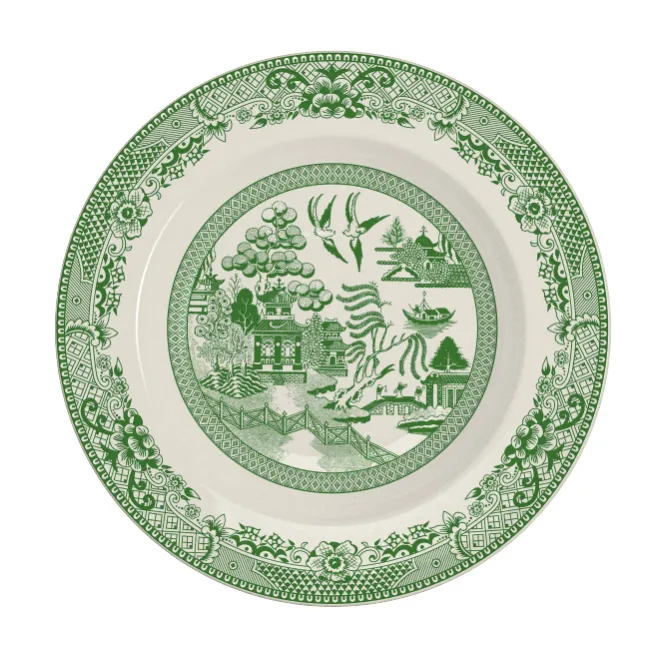 Steelite HL38063895 - 20 Oz Willow Green Pasta Bowl, 11" x 1.625" China, Round Shape - 1 Dozen