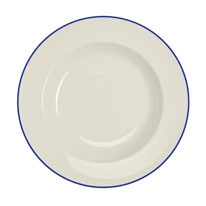 Steelite HL38063929 - 20 oz Pasta Bowl, 11" x 1.625" Round China, Blue Line Finish - 1 Dozen