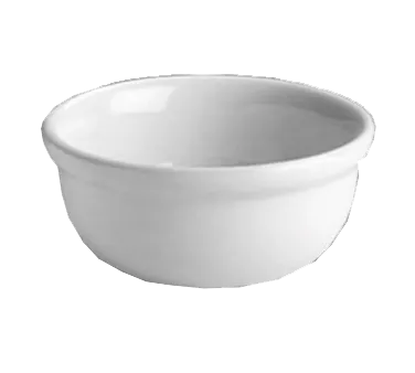 Steelite HL4130AWHA - 8 Oz Round Baking Dish, 4-1/2" Diameter, Hall China White Cocotte - 1 Dozen