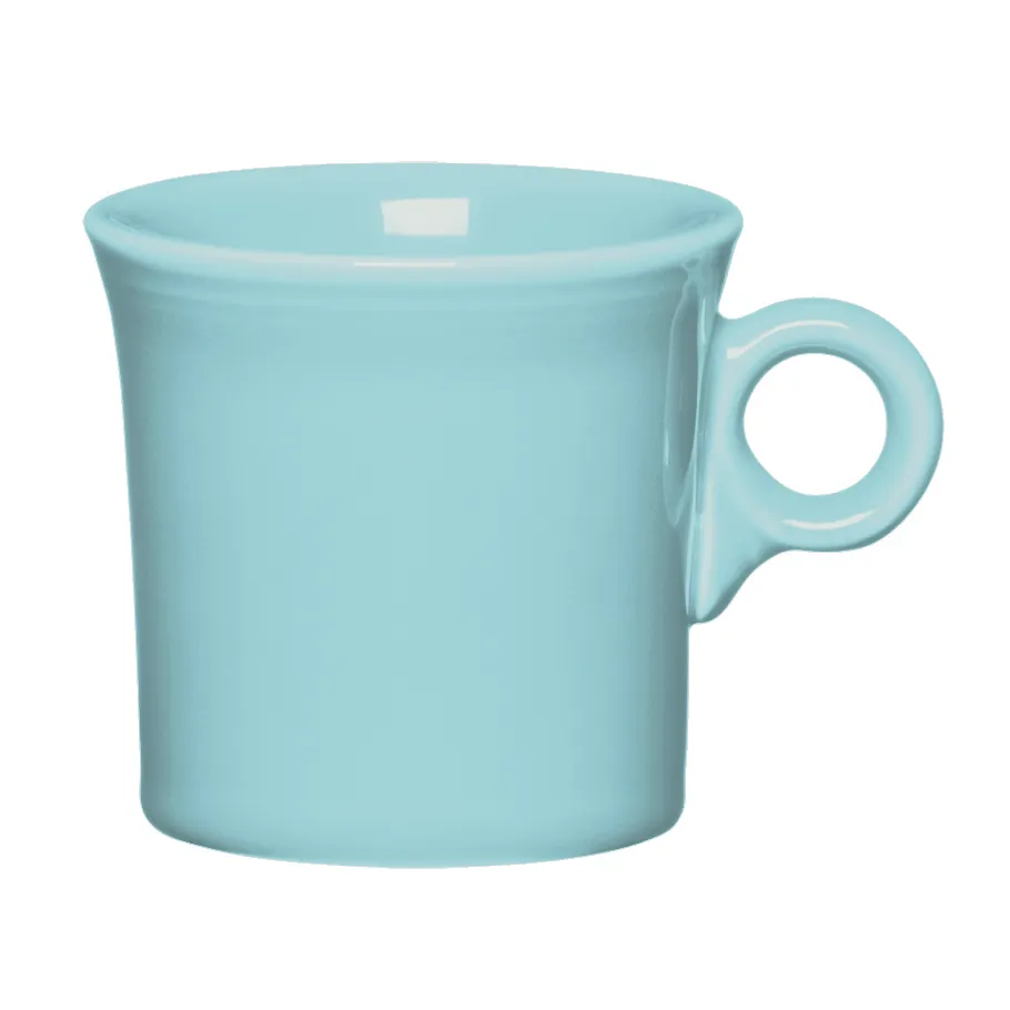 Steelite HL453349 - 10.25 oz China Mug, Fiesta Sky, 3.5" Cube, Dishwasher/Oven Safe 425°F - 1 Dozen