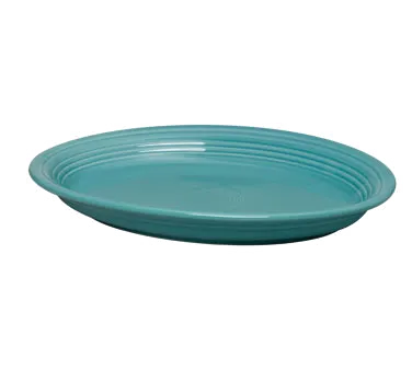 Steelite HL458107 Oval China Platter 13.625" x 9.5" x 1.75" Turquoise Oven Safe 425°F - 1 Dozen