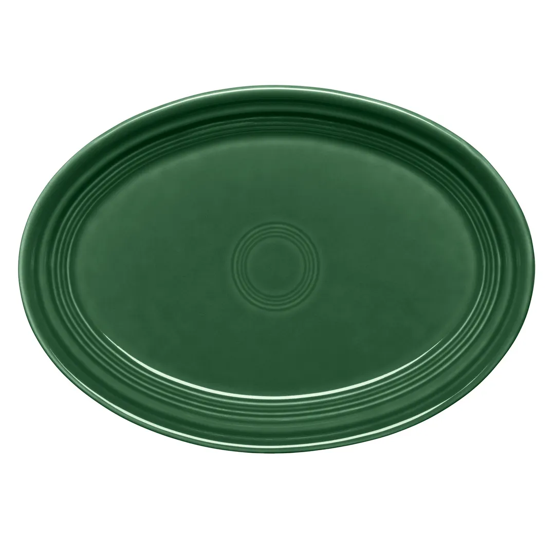 Steelite HL458348 China Platter Fiesta/Jade, 13.625" x 9.5" x 1.75", OvenSafe 425°F/217°C - 1 Dozen