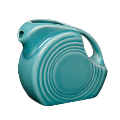 Steelite HL475107 - Turquoise Disc Pitcher, 5.0 oz, 3.375" x 1.75" x 3.25" China Oven 425°F - 4/Case
