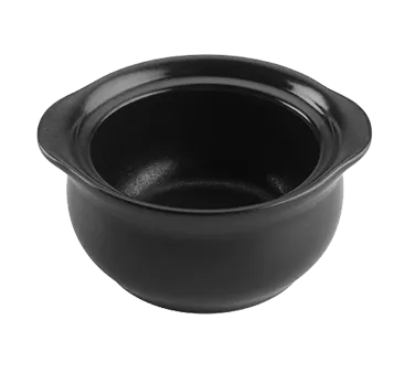 Steelite HL4760BFCA Onion Soup Crock, 12 oz (5.5" x 4.875" x 2.625"), China OvenSafe 500°F - 1 Dozen