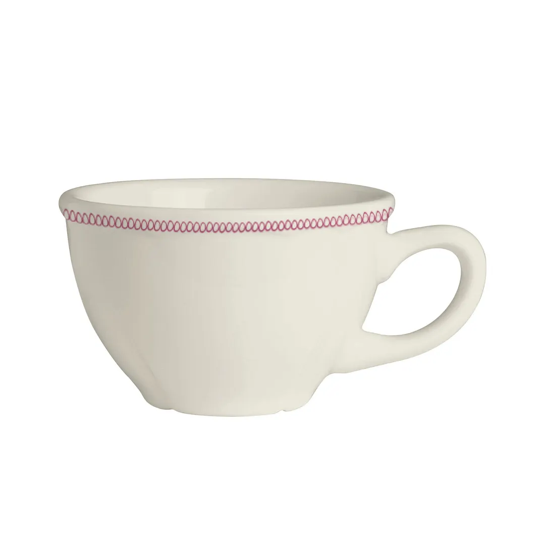 Steelite HL50863873 - 7.25 oz China Cup, 3.75" x 2.5", Dishwasher/Oven Safe, Rose Design - 36/Case