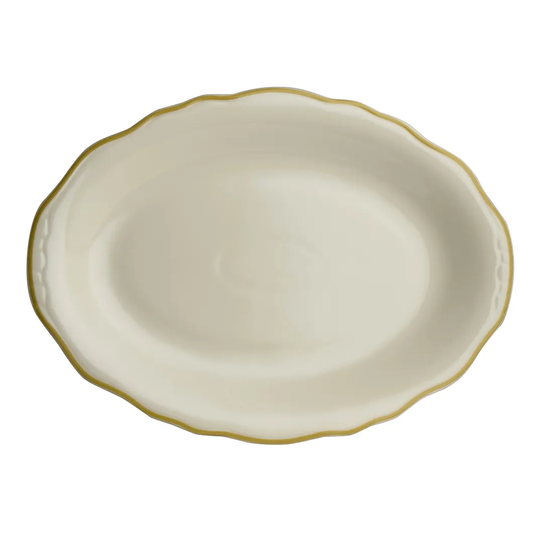 Steelite HL5260828 - Oval Platter, 11.75" x 8.0", China, Dishwasher & Oven Safe to 500°F, 1 Dozen