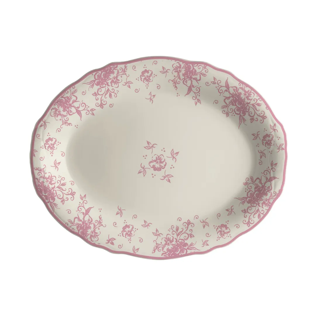 Steelite HL52663902 Oval China Platter 11.75" X 8" Dish/Oven Safe to 500°F Scalloped - 1 Dozen
