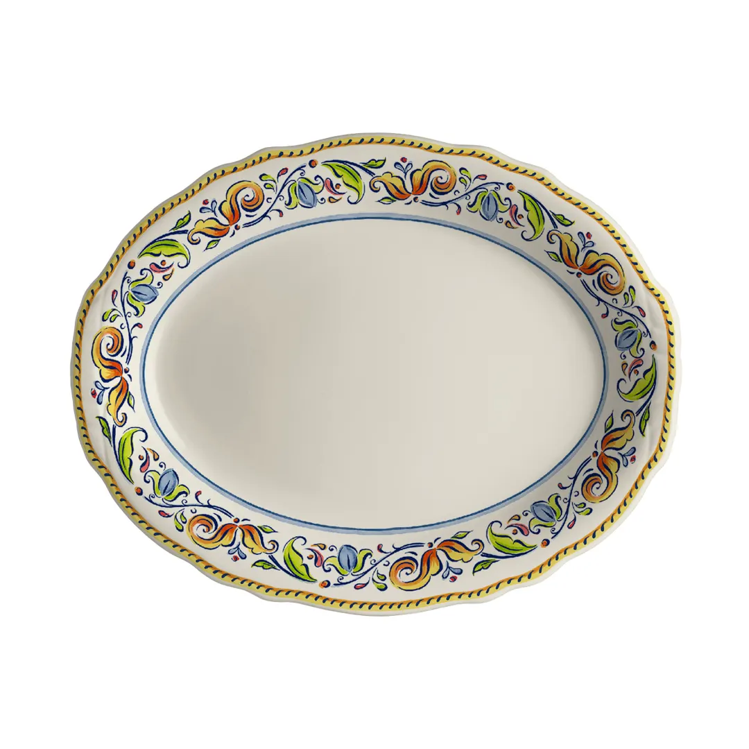Steelite HL52663907 - Oval China Platter 11.75" X 8", Scalloped Dishwasher/Oven Safe 500°F - 1 Dozen