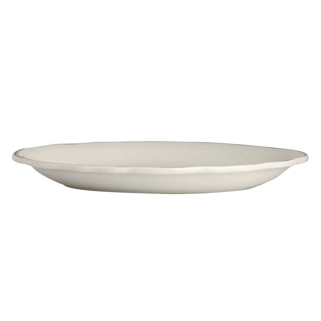 Steelite HL52663928 Oval China Platter, 11.75" x 8" Rose, Dishwasher/Oven Safe 500°F - 1 Dozen