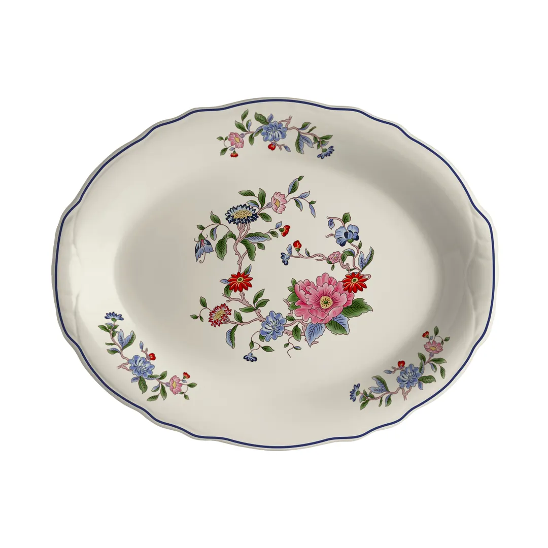 Steelite HL52763908 Oval China Platter 12.625" x 9.75" Dishwasher Safe, Oven Safe to 500°F - 1 Dozen