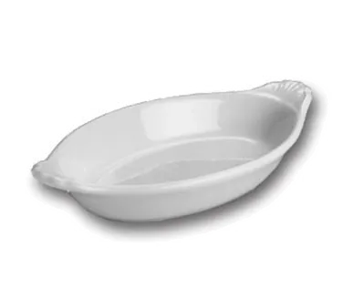Steelite HL5290AWHA - Oval 15 Oz Rarebit Au Gratin Dish, 10-1/4" x 5-1/2", Hall China White - 1 Dozen