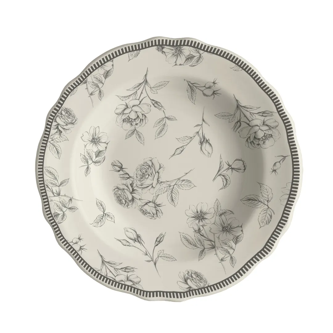 Steelite HL56463882 - 12.75 oz Soup Bowl, 9" x 1.75" China, Slate, Dishwasher & Oven Safe - 24/Case