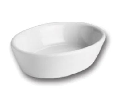 Steelite HL5700AWHA - 6 Oz Oval Baking Dish, 5-1/2" X 4" Hall China, White, Straight Sides - 1 Dozen