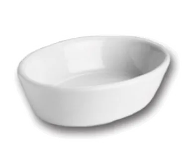 Steelite HL5720AWHA - 14 oz Oval China Baking Dish, White, 7" x 5¼" Sides 11-20oz Capacity - 1 Dozen