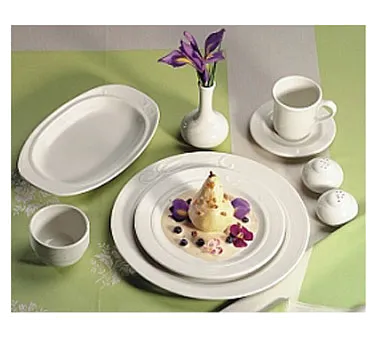 Steelite HL6151000 Saucer, 5.5" Round China, Homer Lyrica Design, 5.5"-5.99" Diameter - 1 Dozen