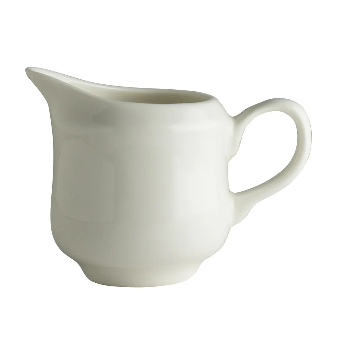 Steelite HL6596000 Creamer Pitcher, 4-Ounce, 4-1/4"x2-5/8"x3-1/8", Pristine China Handle - 1 Dozen