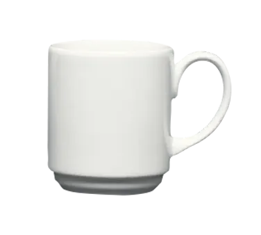 Steelite HL6716000 China Mug, 9‑Ounce Stackable Homer Design, Pristine Finish - 1 Dozen