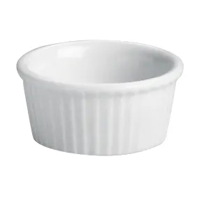 Steelite HL834122ABWA - Hall China Ramekin / Sauce Cup, 4 oz (3-1/4" Dia.), White, Fluted - 1 Dozen