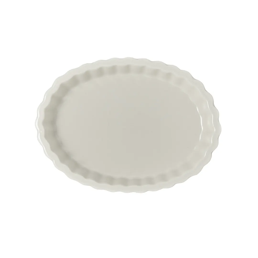 Steelite HL8530AWHA - Oval Fluted China Ramekin, 6-1/2 oz (6" x 4-1/2" x 1"), White, 1 Dozen