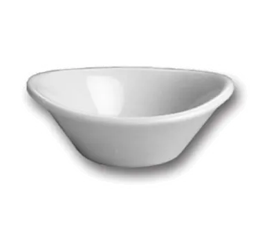 Steelite HL9170ABWA - Oval Jelly/Butter Condiment Dish, 1.5 oz, 3-1/2" x 3-1/8" China White - 1 Dozen