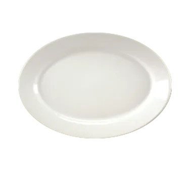 Steelite HL9536000 - 9-1/2" Oval China Platter, Pristine Finish, Medium Rim - 1 Dozen