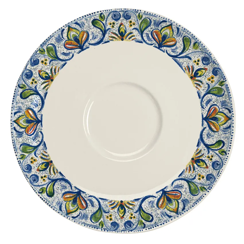 Steelite HL99663906 6.5" Round China Saucer, Catalina Design, RE & NR Finish, Dinnerware - 1 Dozen