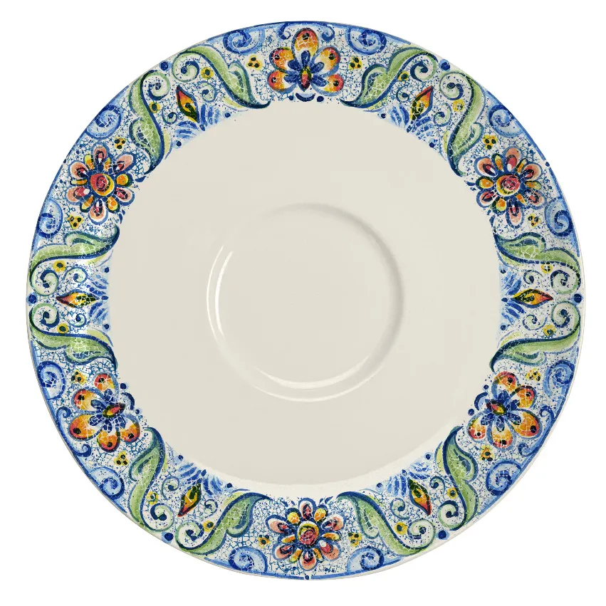 Steelite HL99663909 - 6.5" Round China Saucer, Cyprus Pattern, RE/NR, - 1 Dozen