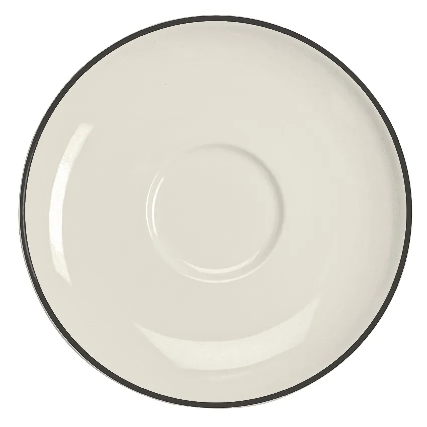 Steelite HL99663927 6.5" Round Slate China Saucer, RE & NR Finish - 1 Dozen