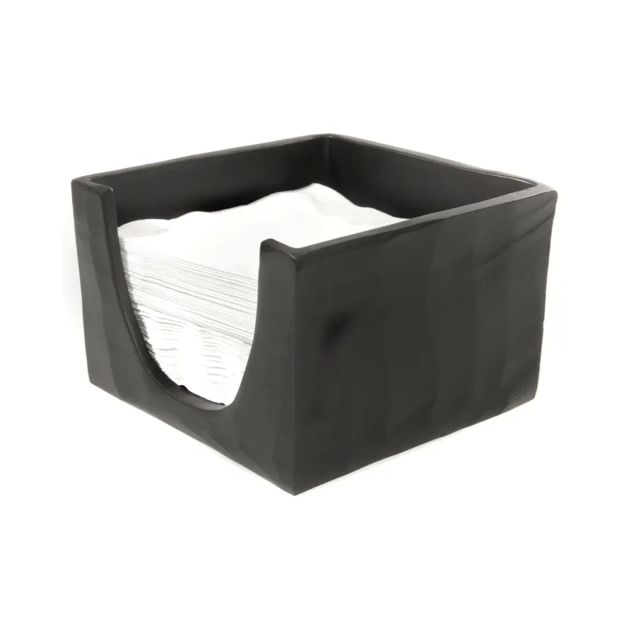 Steelite KMK1010ES Napkin Holder, 6" x 6" x 4" Espresso Resin, Dishwasher‑Safe – 2/Case