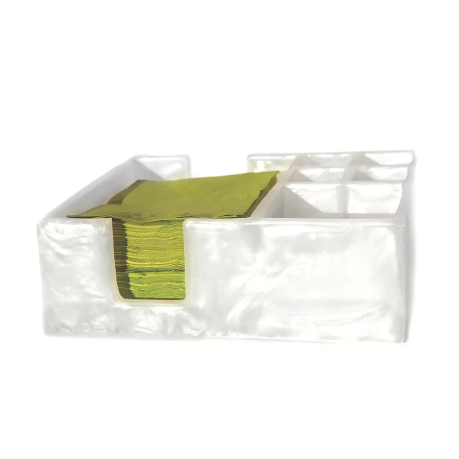 Steelite KMK1015SH Napkin/Straw Holder, 6‑Section, 10‑1/4" L x 6‑1/2" W x 4" H Resin, Dishwasher Safe