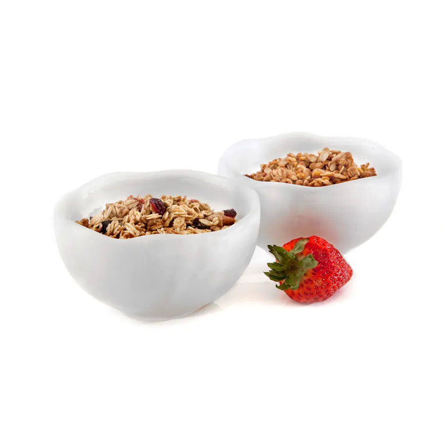 Steelite KMK1028SH - 8 oz White Round Resin Bowl, 4¾" Dia x 2¾" H, Dishwasher Safe - 6/Case